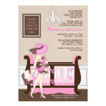 Invitation contemporain de baby shower de maman mo