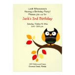 Invitation crème 5x7 d'anniversaire d'automne de h invitations