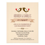 Invitation crème de partie de fiançailles de perru