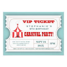 Invitation d'admission de billet de partie de carn