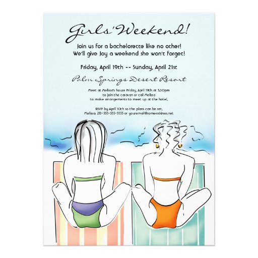 Invitation d'amusement d'été de filles de plage
