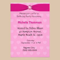 Invitation d'anniversaire d'arc de roses indien invitations