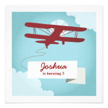 Invitation d'anniversaire d'avion