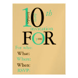 invitation d'anniversaire de 10 ans