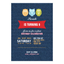 Invitation d'anniversaire de bande dessinée de hib