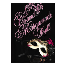 Invitation d'anniversaire de boule de mascarade