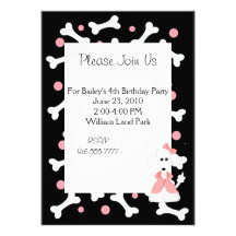 Invitation d'anniversaire de caniche