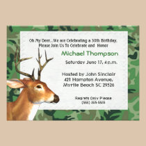 Invitation d'anniversaire de chasseur de cerfs com invitations
