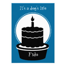 Invitation d'anniversaire de chien - la vie et la 