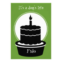Invitation d'anniversaire de chien - la vie et la 