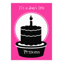 Invitation d'anniversaire de chien - la vie et la 