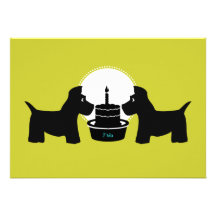 Invitation d'anniversaire de chien - sa une Patte-
