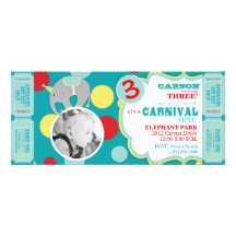 Invitation d'anniversaire de cirque de cirque gran