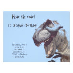 Invitation d'anniversaire de dinosaure de T-Rex