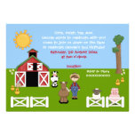 Invitation d'anniversaire de enfant d'animal de fe