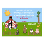 Invitation d'anniversaire de enfant d'animal de fe