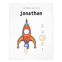 Invitation d'anniversaire de enfant - Rocket