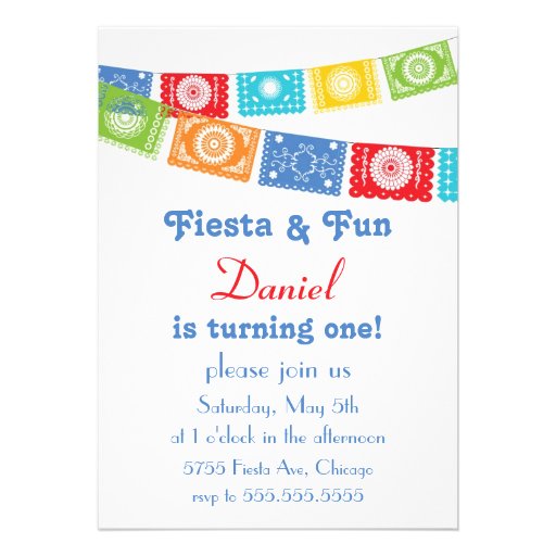 Invitation d'anniversaire de fiesta et d'amusement