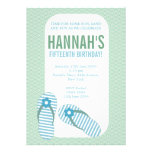 Invitation d'anniversaire de filles de partie de b