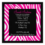 Invitation d'anniversaire de filles roses et blanc