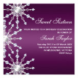 Invitation d'anniversaire de flocon de neige de mi