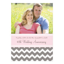 Invitation d'anniversaire de gris rose de photo 10