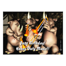 Invitation d'anniversaire de jazz