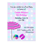 Invitation d'anniversaire de la réception au bord 