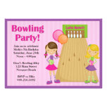 Invitation d'anniversaire de partie de bowling pou