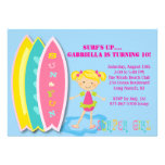 Invitation d'anniversaire de partie de plage de fi