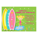Invitation d'anniversaire de partie de plage de fi