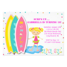 Invitation d'anniversaire de partie de plage de fi