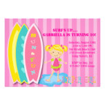 Invitation d'anniversaire de partie de plage de fi
