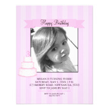 Invitation d'anniversaire de photo de gâteau de ro