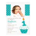 Invitation d'anniversaire de photo de petit gâteau