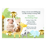 Invitation d'anniversaire de photo de singe de jun