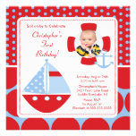 Invitation d'anniversaire de photo de voilier