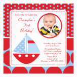 Invitation d'anniversaire de photo de voilier