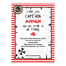 Invitation d'anniversaire de pirate