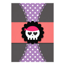 Invitation d'anniversaire de pirate de fille pour 