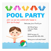 Invitation d'anniversaire de réception au bord de 