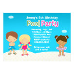 Invitation d'anniversaire de réception au bord de 