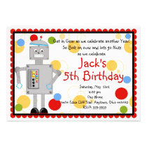 Invitation d'anniversaire de robot invitations