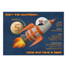 Invitation d'anniversaire de Rocketship