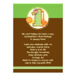 Invitation d'anniversaire de safari de jungle prem
