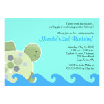 Invitation d'anniversaire de Seaturtle 5x7 de réci