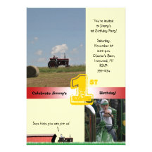 Invitation d'anniversaire de tracteur : Tracteur i