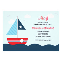 Invitation d'anniversaire de voilier