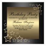 Invitation d'anniversaire d'étoile d'or