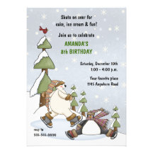 Invitation d'anniversaire d'hiver